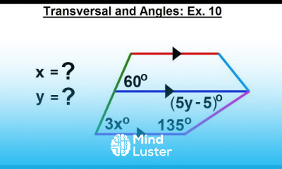 Geometry Ch 4 Lines and Angles 24 of 37 Transversals and Angles Ex 10