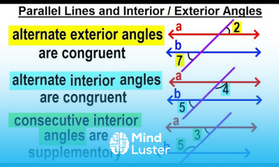 Geometry Ch 4 Lines and Angles 33 of TBD Parallel Lines and Interior Exterior Angles
