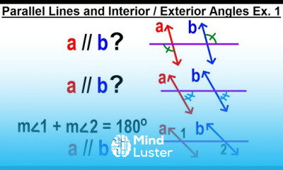 Geometry Ch 4 Lines and Angles 34 of TBD Parallel Lines and Interior Exterior Angles Ex 1