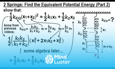 Physics Test Your Knowledge Energy 6 of 30 2 Springs Find the Equivalent PE Part 2