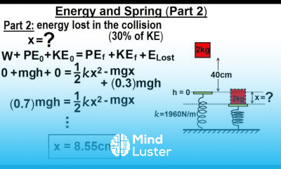 Physics Test Your Knowledge Energy 9 of 30 Energy and Spring Part 2