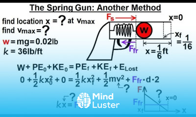 Physics Test Your Knowledge Energy 12 of 33 The Spring Gun Another Method