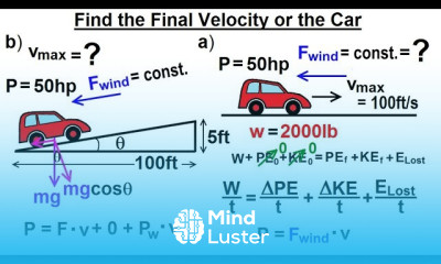 Physics Test Your Knowledge Energy 18 of 33 Final Velocity of the Car