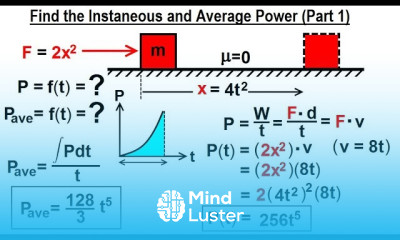 Physics Test Your Knowledge Energy 20 of 33 Find th Instantaneous and Ave Power Part 1