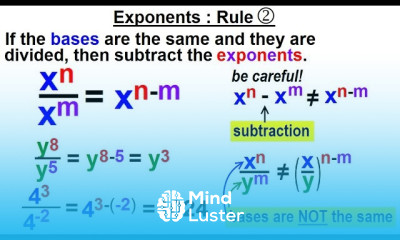 Algebra Ch 4 Exponents Scientific Notation 4 of 35 Exponent Rule 2