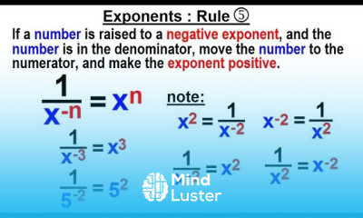 Algebra Ch 4 Exponents Scientific Notation 7 of 35 Exponent Rule 5