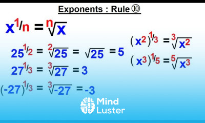 Algebra Ch 4 Exponents Scientific Notation 12 of 35 Exponent Rule 10