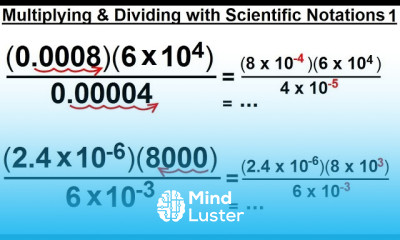 Algebra Ch 4 Exponents Scientific Notation 22 of 33 Multi Div Scientific Notation 1