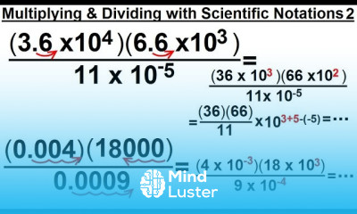Algebra Ch 4 Exponents Scientific Notation 23 of 33 Multi Div Scientific Notation 2