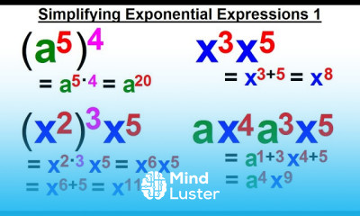 Algebra Ch 4 Exponents Scientific Notation 24 of 33 Simplify Exponential Expressions 1