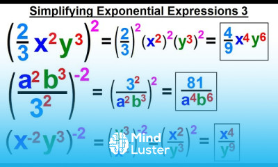 Algebra Ch 4 Exponents Scientific Notation 26 of 33 Simplify Exponential Expressions 3