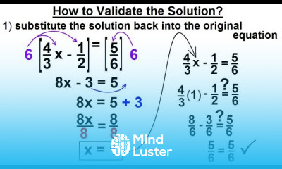 Algebra Ch 1 Linear Equation 11 of 21 How to Validate the Solution Of an Equation