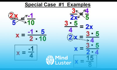 Algebra Ch 1 Linear Equation 16 of 21 Special case 1 Examples