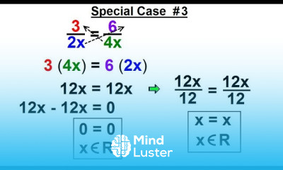 Algebra Ch 1 Linear Equation 18 of 21 Special case 3