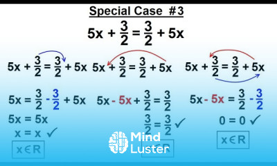 Algebra Ch 1 Linear Equation 19 of 21 Special case 4