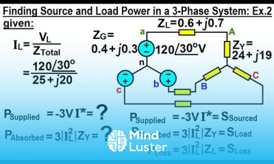 Electrical Engineering Ch 13 3 Phase Circuit 39 of 53 How to find Source and Load Power
