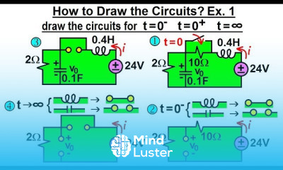 Electrical Engineering Ch 9 2nd Order Circuits 6 of 76 How to Draw the Circuit Ex 1