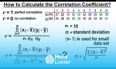 Statistics Ch 3 Bivariate Data 12 of 25 How to Calculate the Correlation Coefficient