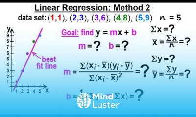 Statistics Ch 3 Bivariate Data 20 of 25 Linear Regression How to Calculate Method 2