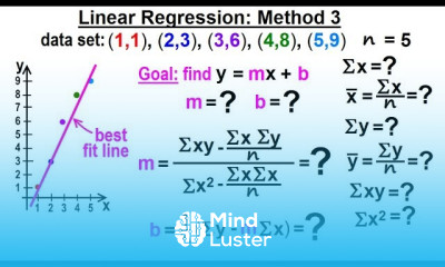 Statistics Ch 3 Bivariate Data 21 of 25 Linear Regression How to calculate Method 3