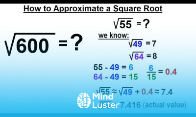 Algebra Ch 17 Roots and Radicals 4 of 20 How to Approximate a Square Root