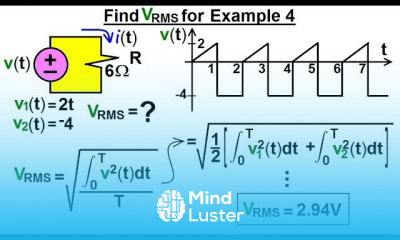 Electrical Engineering Ch 12 AC Power 28 of 58 Find V RMS for Example 4