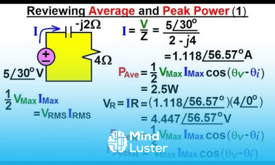Electrical Engineering Ch 12 AC Power 29 of 58 What are Average and Peak Power 1