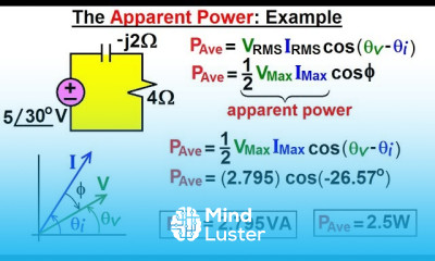 Electrical Engineering Ch 12 AC Power 32 of 58 The Apparent Power An Example