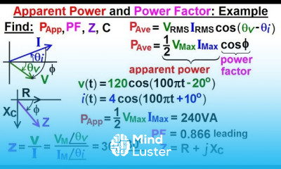 Electrical Engineering Ch 12 AC Power 35 of 58 Apparent Power and Power Factor Example