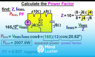 Electrical Engineering Ch 12 AC Power 36 of 58 How to Calculate the Power Factor