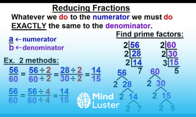 Algebra Ch 0 5 Basic Concepts 2 of 26 How to Reduce Fractions