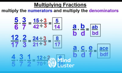 Algebra Ch 0 5 Basic Concepts 8 of 26 Multiplying Fractions
