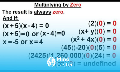 Algebra Ch 0 6 Basic Concepts 11 of 36 Multiplying by Zero 1