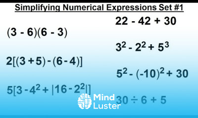 Algebra Ch 0 6 Basic Concepts 20 5 of 36 Simplifying an Algebraic Expression