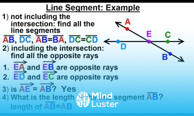 Geometry Ch 1 Basic Concepts 3 of 49 Line Segments Example