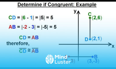 Geometry Ch 1 Basic Concepts 8 of 49 Determine If Congruent Example