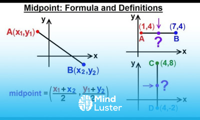 Geometry Ch 1 Basic Concepts 10 of 49 Midpoint Formula and Definition