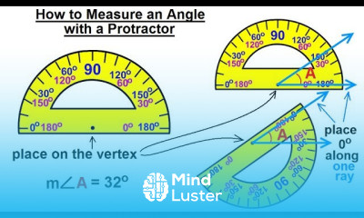 Geometry Ch 1 Basic Concepts 17 of 49 How to Measure an Angle with a Protractor