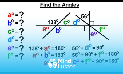 Geometry Ch 1 Basic Concepts 22 of 49 Find the Angles