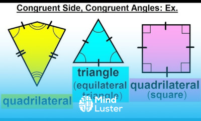 Geometry Ch 1 Basic Concepts 26 of 49 Congruent Sides and Congruent Angles Ex
