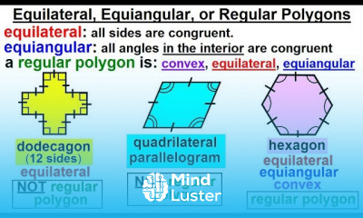 Geometry Ch 1 Basic Concepts 29 of 49 Equilateral Equiangular or Regular Polygon