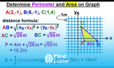 Geometry Ch 1 Basic Concepts 34 of 49 Determine Perimeter Area on Graph