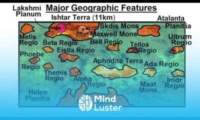 Astronomy Ch 11 Venus 4 of 61 Major Geographic Features