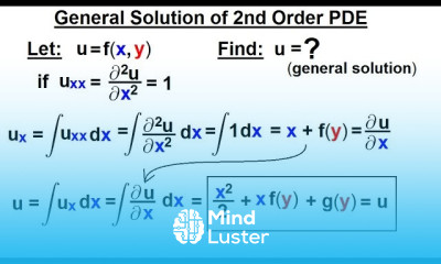 Math Partial Differential Eqn Ch 1 Introduction 9 of 42 General Sol of 2nd Order PDE
