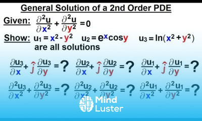 Math Partial Differential Eqn Ch 1 Introduction 16 of 42 Some Solutions of a 2nd Order PDE