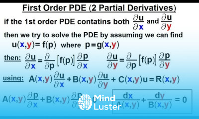 Math Partial Differential Eqn Ch 1 Introduction 20 of 42 1st Order PDE 2 Partial Deriv