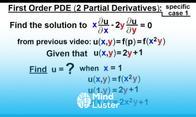 Math Partial Differential Eqn Ch 1 Introduction 22 of 42 1st Order PDE 2 Partial Deriv 1