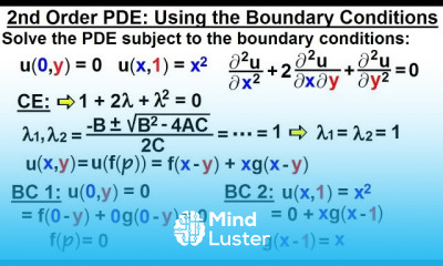 Math Partial Differential Eqn Ch 1 Introduction 32 of 42 2nd Using Boundary Conditions