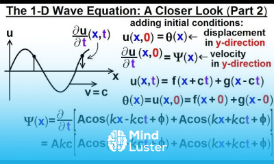 Math Partial Differential Eqn Ch 1 Introduction 35 of 42 1 D Wave Equation Part 2