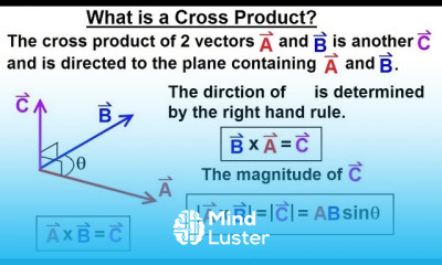 Calculus 3 Vector Calculus in 3 D 18 of 35 What is a Cross Product